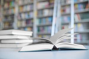 Open Book in Library