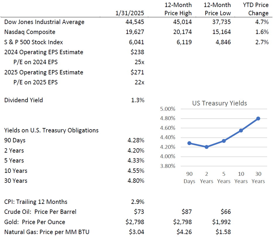 key investment statistics february 2025